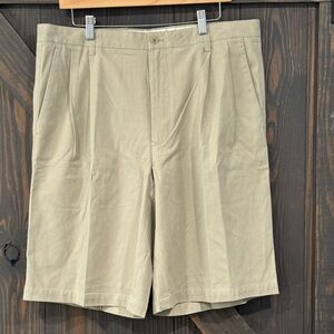 Nat Nast Luxury Originals Men’s‎ Pleated Shorts Khaki/Tan Size 36 NEW/NWT